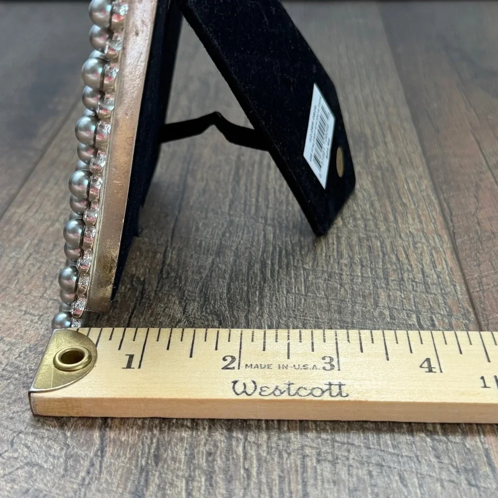 Timeless by Concepts Grey Pearl Rhinestone 4x6 Photo Frame Wedding‎ Bridal NWT